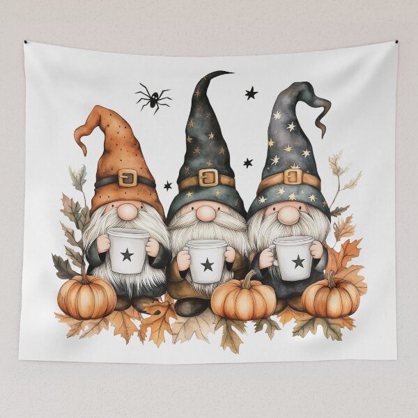 Item preview, Halloween Gnome Trio with Mugs designed and sold by Fab-Haven.