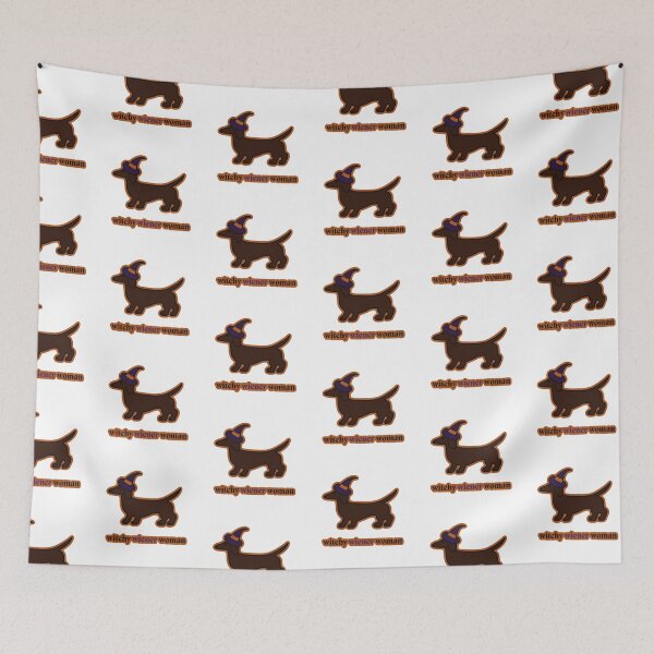 Item preview, Witchy Wiener Woman- Red Dachshund Purple/Orange designed and sold by NDeYoungLLC.