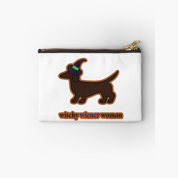 Item preview, Witchy Wiener Woman- Red Dachshund Purple/Green designed and sold by NDeYoungLLC.