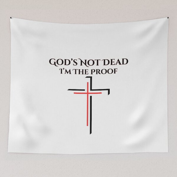 Item preview, God's Not Dead I'm The Proof, black/red font designed and sold by Redeemed365.