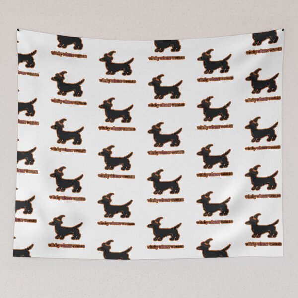 Item preview, Witchy Wiener Woman- Black Dachshund Black/Orange designed and sold by NDeYoungLLC.
