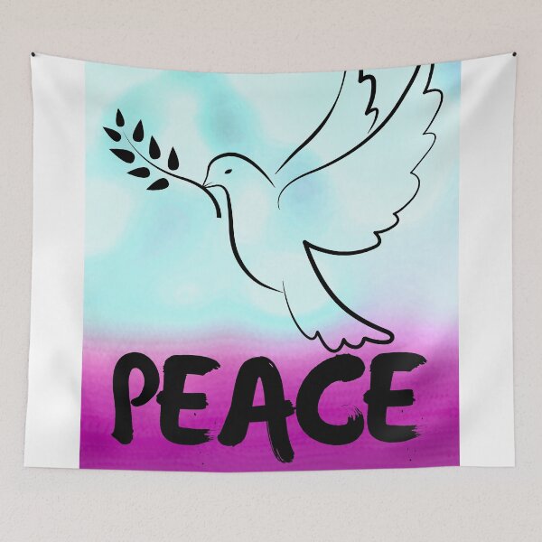 Item preview, "Peaceful Dove" Magenta and Blue Sky Art - Serenity and Hope Design designed and sold by Fredster1966.