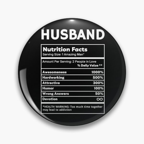 Item preview, Husband Funny Nutritional Facts Gifts designed and sold by SpeakSarcasm.