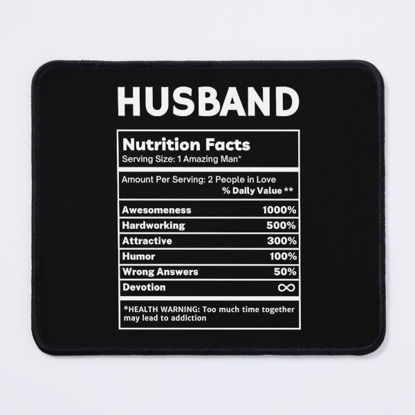 Item preview, Husband Funny Nutritional Facts Gifts designed and sold by SpeakSarcasm.
