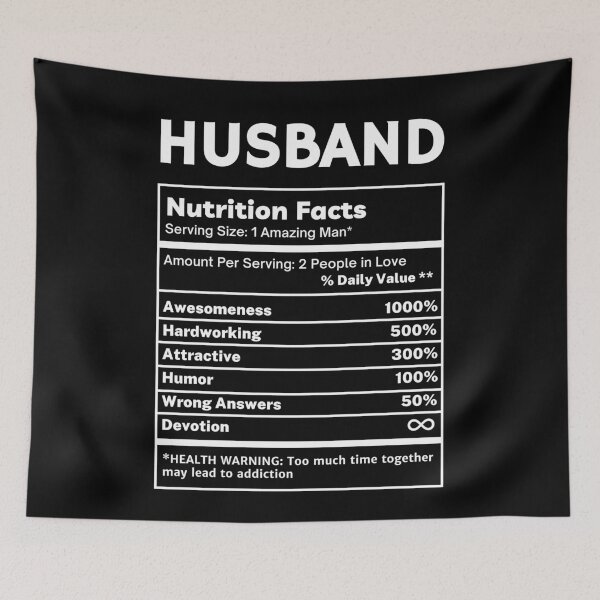 Item preview, Husband Funny Nutritional Facts Gifts designed and sold by SpeakSarcasm.