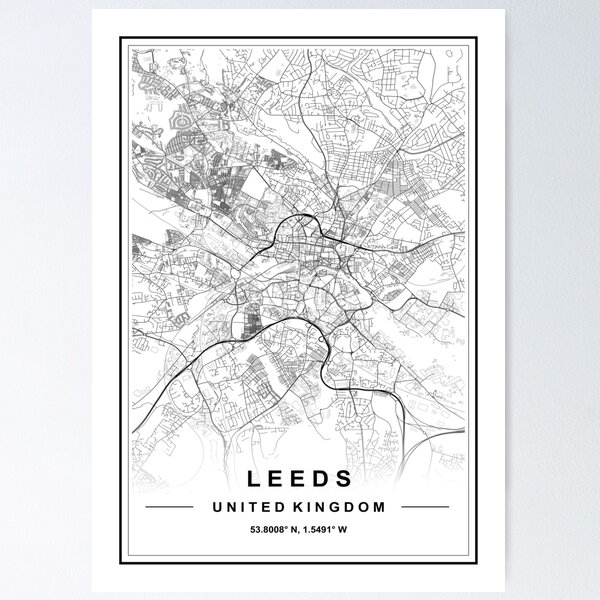 Item preview, Leeds Map designed and sold by SHAMPAIN-ART-CO.