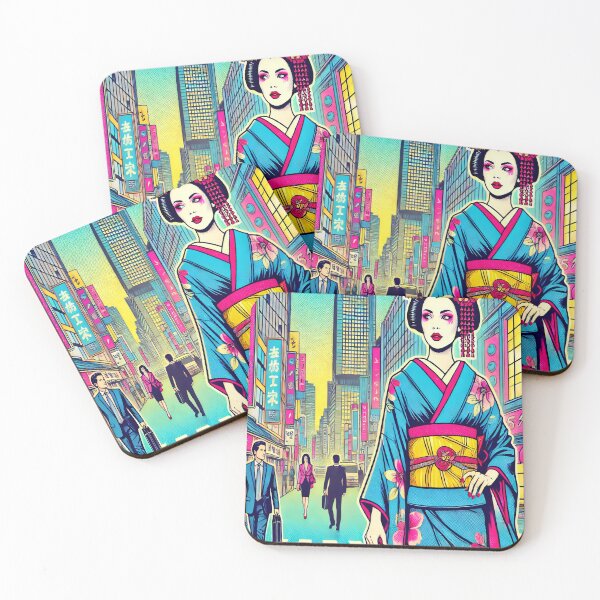 Item preview, Pop Art Geisha in the City – The Modern Career Woman designed and sold by SakuraJapanArt.