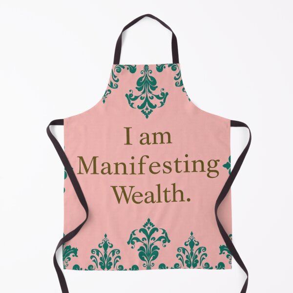 Item preview, Pastel Pink & Green Damask "I am Manifesting Wealth." designed and sold by DesignsByPrnces.
