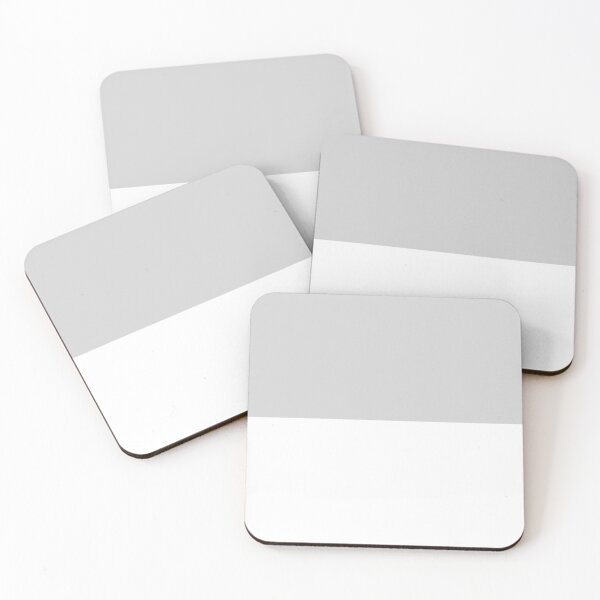 Item preview, Horizontal Halves - White and Light Gray designed and sold by JustPatterns2.