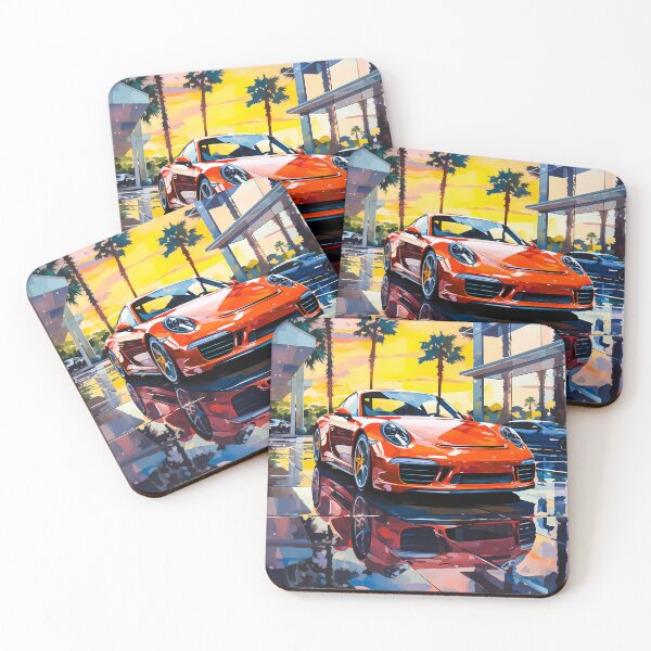 Item preview, Porsche 911 with Glass Reflections and Palm Trees designed and sold by RevUpDesign.