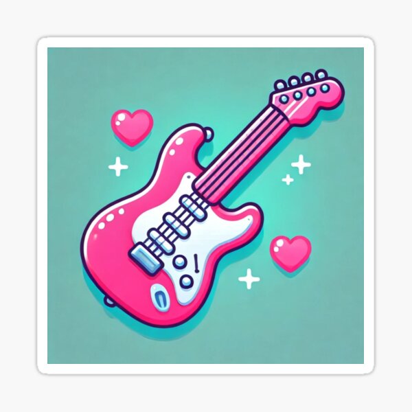 Item preview, Pink Guitar designed and sold by All4ROCK.