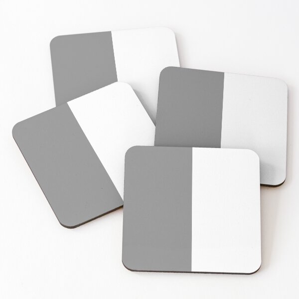 Item preview, Vertical Halves - White and Gray designed and sold by JustPatterns2.