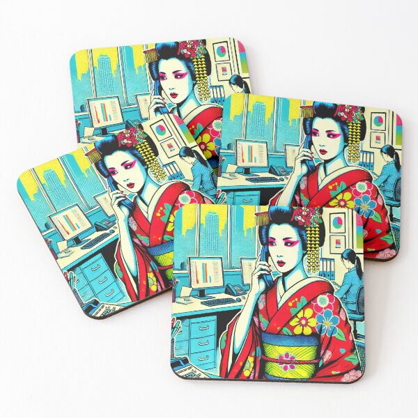 Item preview, Pop Art Geisha in the Office – Modern Career Woman designed and sold by SakuraJapanArt.