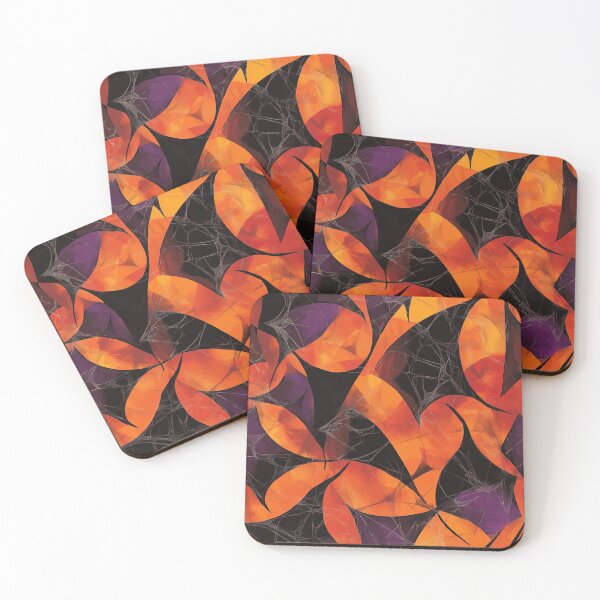 Item preview, Abstract Halloween Leaves and Webs Pattern designed and sold by Fab-Haven.