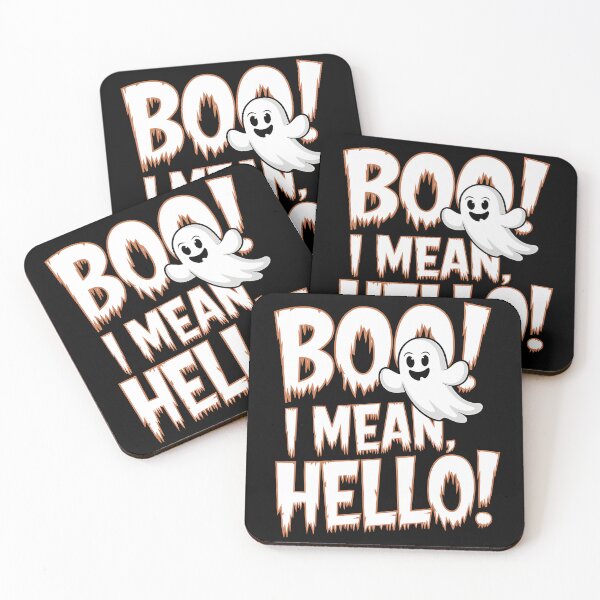 Item preview, Boo! I Mean, Hello! Cute Ghost Greeting Halloween designed and sold by Quirky Shirts.