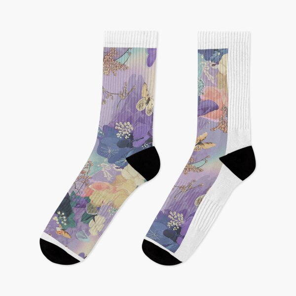 Artikelvorschau, Pastellfarbene Schmetterlinge und Blumencollage entworfen und verkauft von LotusStudio11.