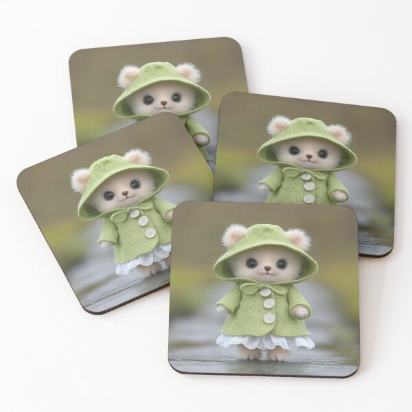 Item preview, Little bear with green coat and hat designed and sold by Osintown.