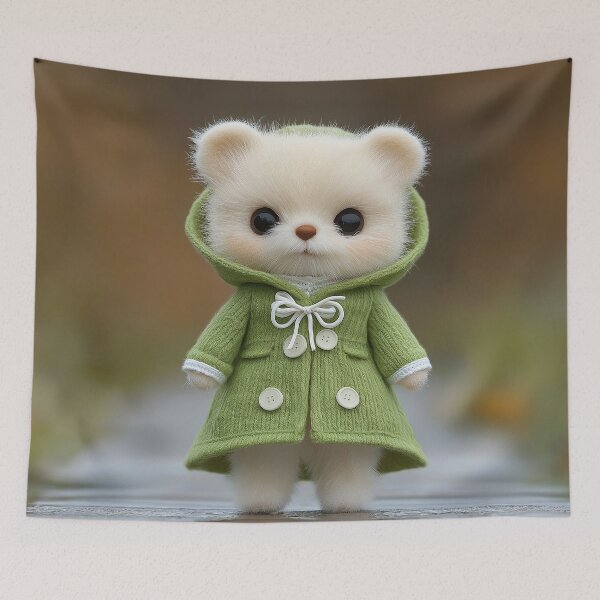Item preview, Little bear with green coat designed and sold by Osintown.