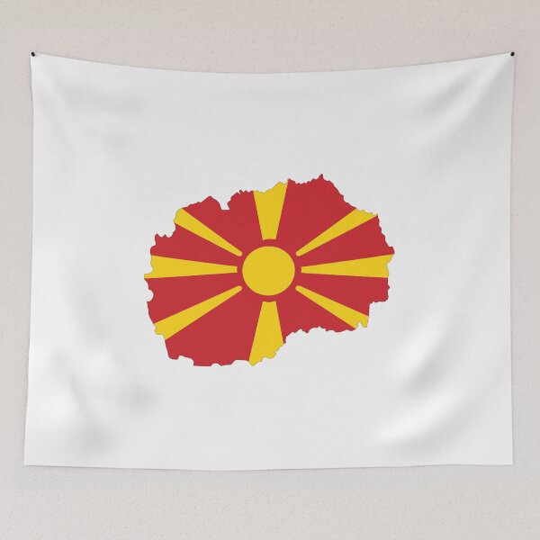 Item preview, macedonia flag map designed and sold by tony4urban.