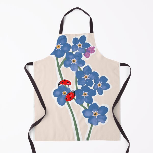 Item preview, Forget me not with two lady bugs beige/sand background designed and sold by HawaiiSofia.