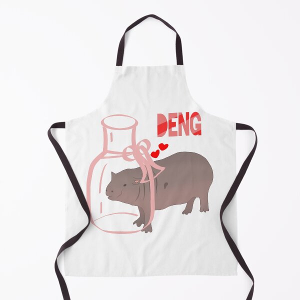 Item preview, DENG, a Hippo, and Pink glass bottle designed and sold by MigWhimsy.