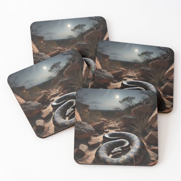 Item preview, Rock Python in Moonlit Terrain designed and sold by NocturnalNook.