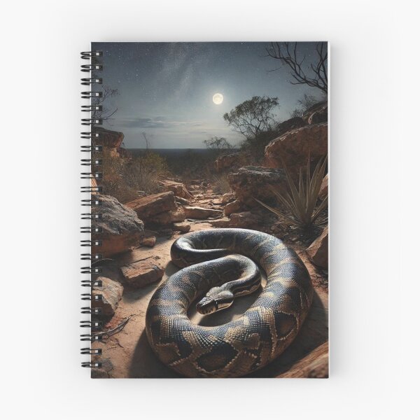 Item preview, Rock Python in Moonlit Terrain designed and sold by NocturnalNook.