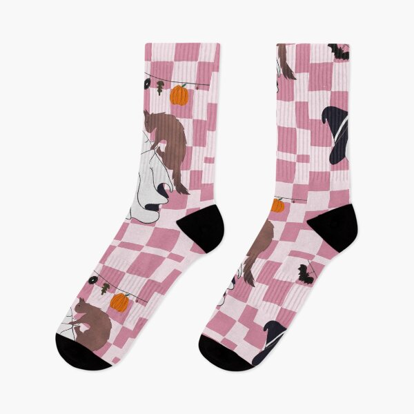 Item preview, Boo Halloween with cat and bat pink and blush background designed and sold by HawaiiSofia.