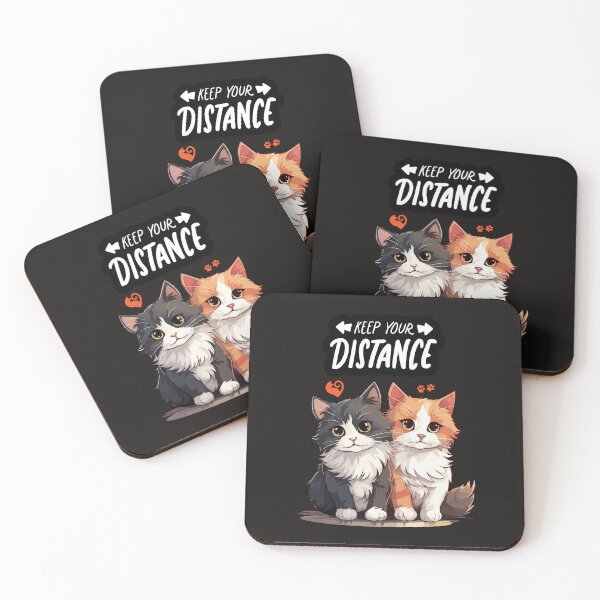 Item preview, "Keep Your Distance" Adorable Cat T-Shirt designed and sold by fashionsicon.