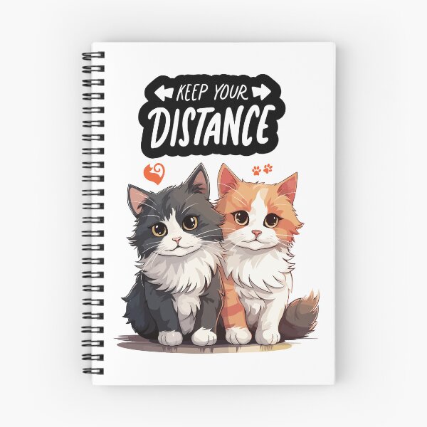 Item preview, "Keep Your Distance" Adorable Cat T-Shirt designed and sold by fashionsicon.