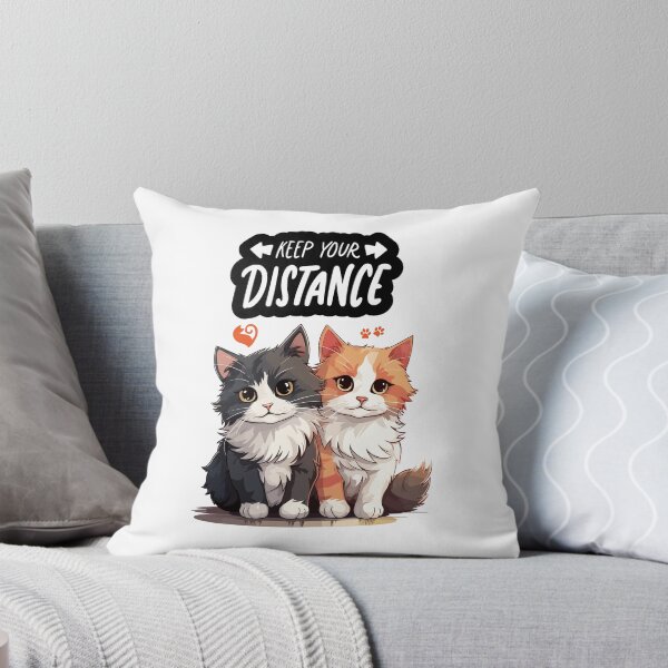 Item preview, "Keep Your Distance" Adorable Cat T-Shirt designed and sold by fashionsicon.
