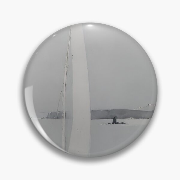 Item preview, "Serene Sailing Scene on the Thames: Vintage Sailboat and Solitary Figure on Mudflats" designed and sold by LHDdesign.