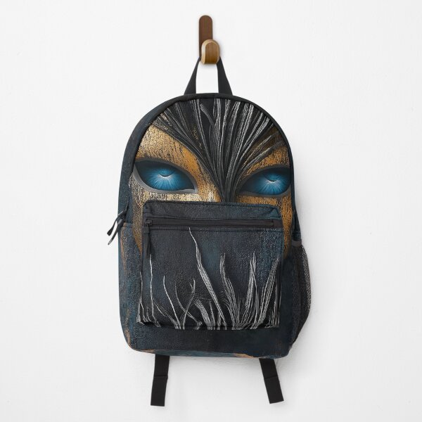 Item preview, Golden Mask with Blue Eyes - Dark Fantasy Digital Art designed and sold by Soul-Sparks.