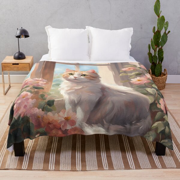 Item preview, Cute Cat surrounded by beautiful flowers and roses designed and sold by Juana-.