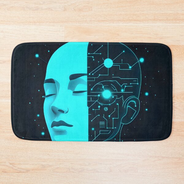 Item preview, Cyber Mind: Harmony of Human and Machine designed and sold by AI-Only Creations.