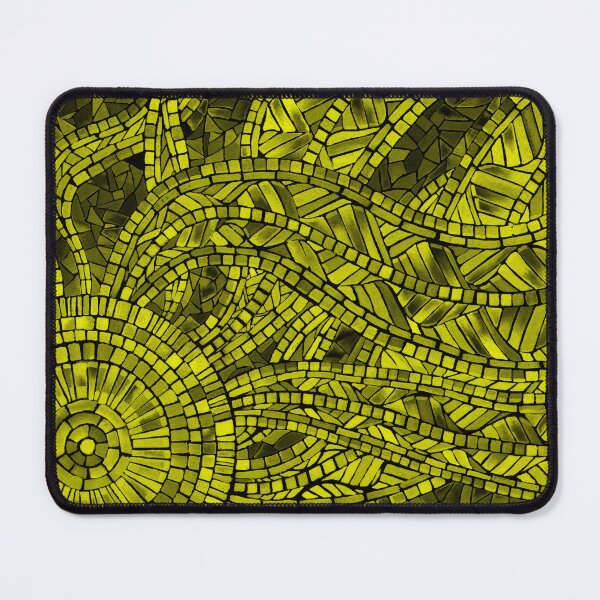 Item preview, Yellow and Black Mosaic Abstract Design designed and sold by Cobalt Blue Watercolors.