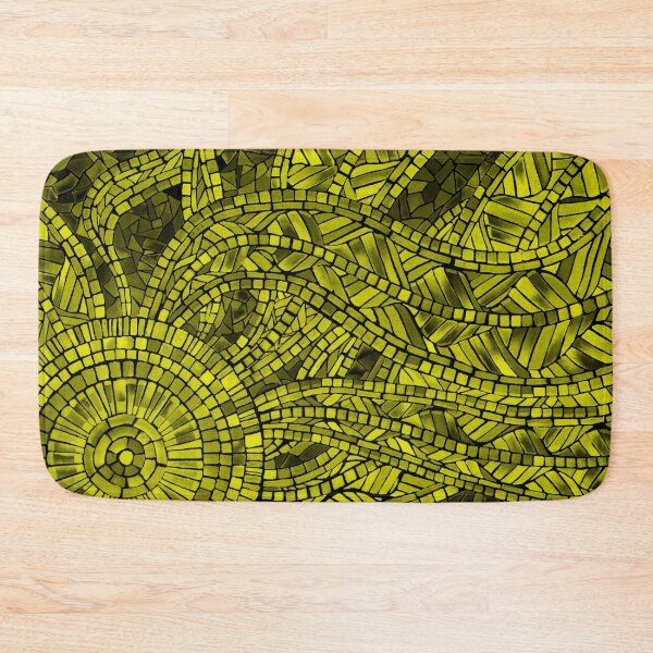 Item preview, Yellow and Black Mosaic Abstract Design designed and sold by Cobalt Blue Watercolors.
