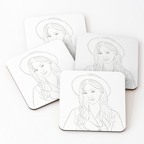 Item preview, Lee Chaeyoung (Fromis_9) K-pop artist outline art designed and sold by Eclectic-aww.