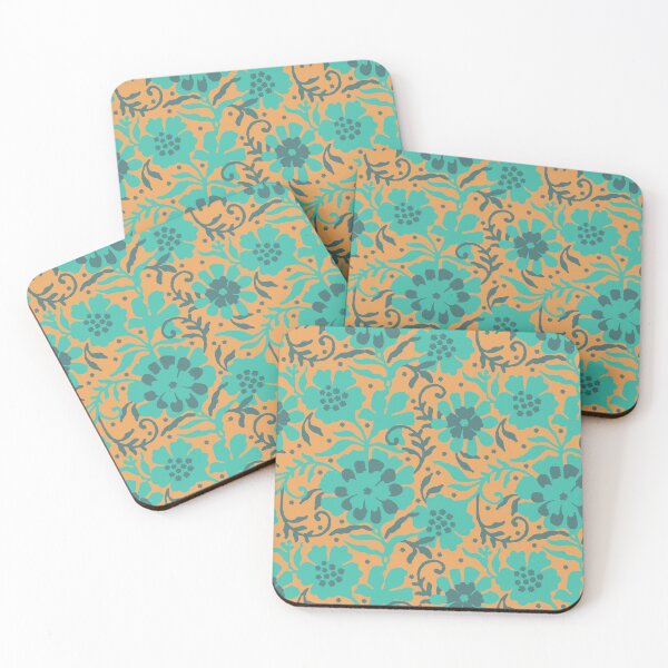Item preview, Floral naivety, Turquoise-orange version designed and sold by Alex  Blud.