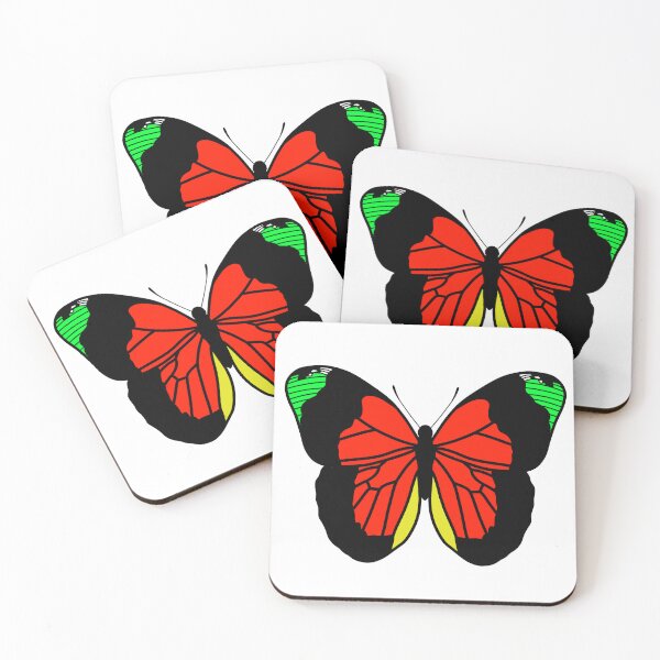 Item preview, Butterfly Illustration - Red and Green designed and sold by MrsCreative1.