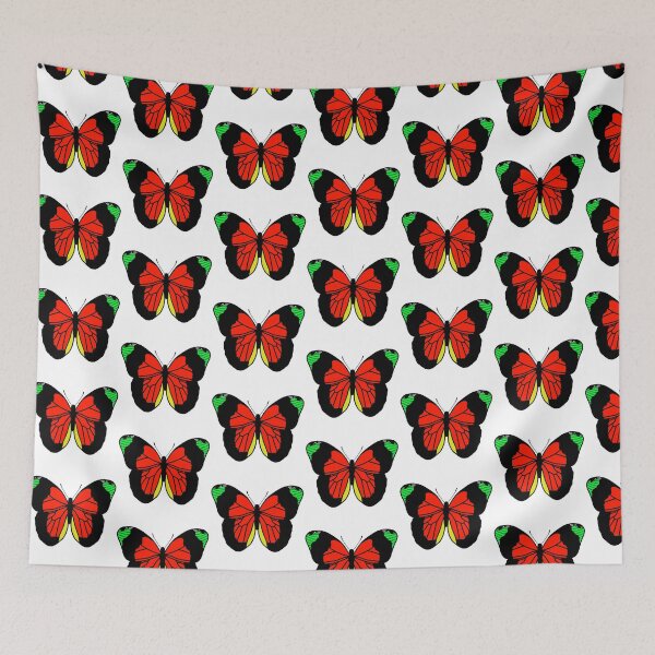Item preview, Butterfly Illustration - Red and Green designed and sold by MrsCreative1.