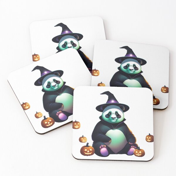 Item preview, A cute panda wearing spooky scary halloween costume  designed and sold by cathelkav.