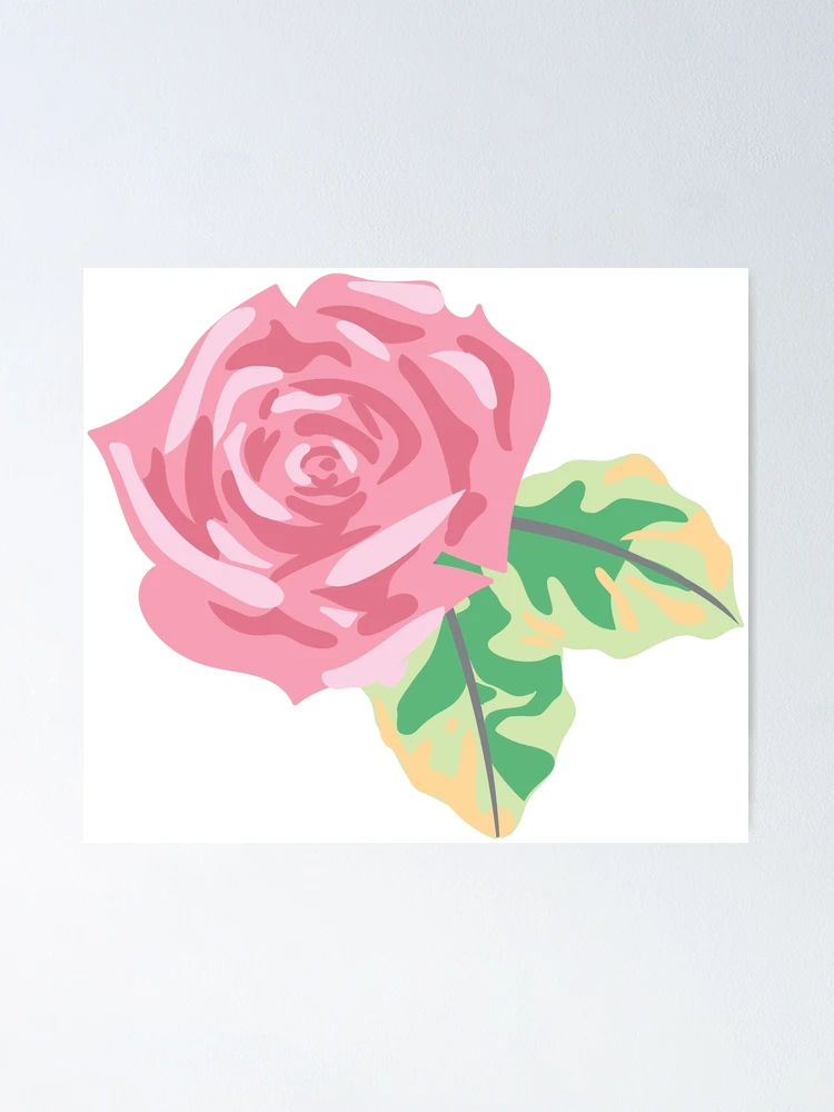 Thumbnail 1 of 3, Poster, Pink Roses Floral designed and sold by electrogiraffe.