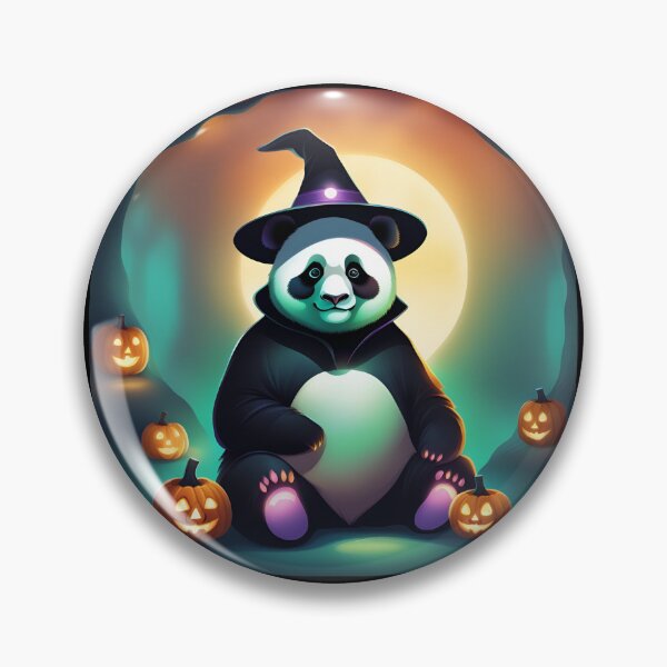 Item preview,  A cute panda wearing spooky scary halloween costume  designed and sold by cathelkav.