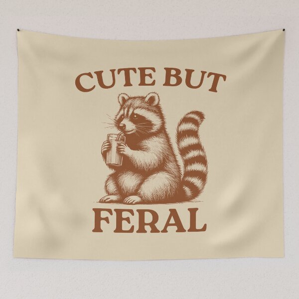 Item preview, Cute But Feral Raccoon designed and sold by VerdePlantTees.