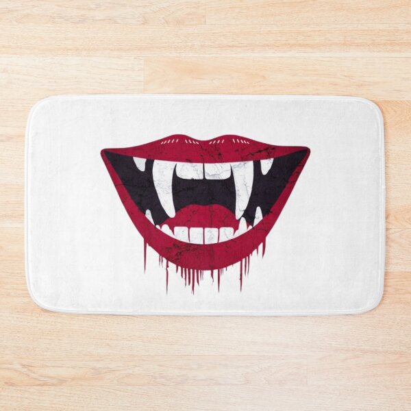 Item preview, Vampire Red Lips with Fangs and Blood Dripping designed and sold by FugitiveLJ27.