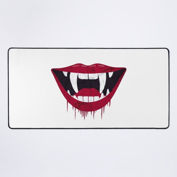 Item preview, Vampire Red Lips with Fangs and Blood Dripping designed and sold by FugitiveLJ27.