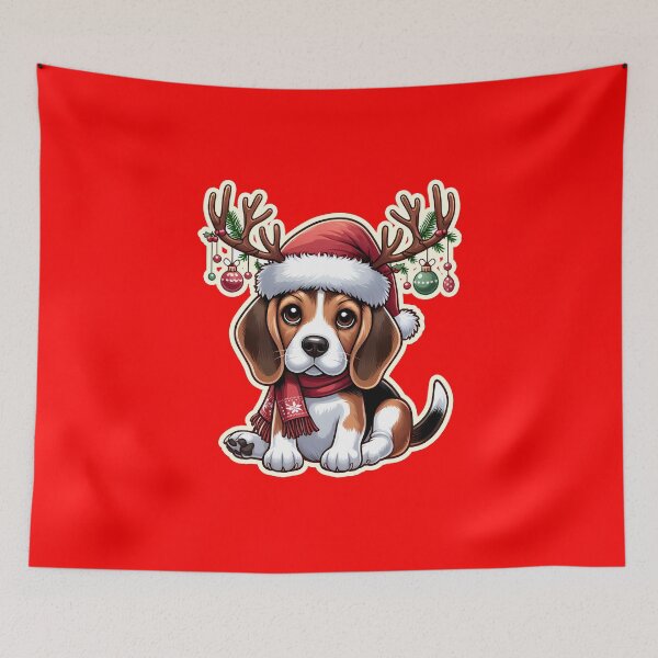 Item preview, Beagle Christmas reindeer, gift designed and sold by ThisDress.