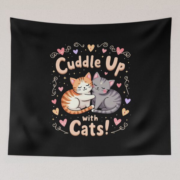Item preview, "Cuddle Up with Cats!" National Cat Lovers T-shirt – Perfect for Feline Fans & Cozy Cat Cuddles designed and sold by AI-volution.