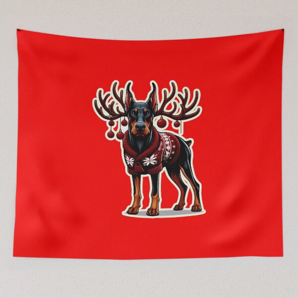 Item preview, Doberman, Dobie Christmas reindeer, gift designed and sold by ThisDress.